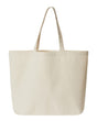 OAD Jumbo Recycled Midweight Gusseted Canvas Tote. OAD108R - Recycled Natural