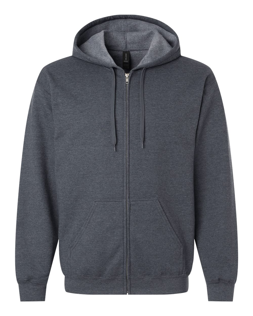 Gildan Unisex Softstyle® Midweight Full-Zip Hooded Sweatshirt. SF600 - Dark Heather