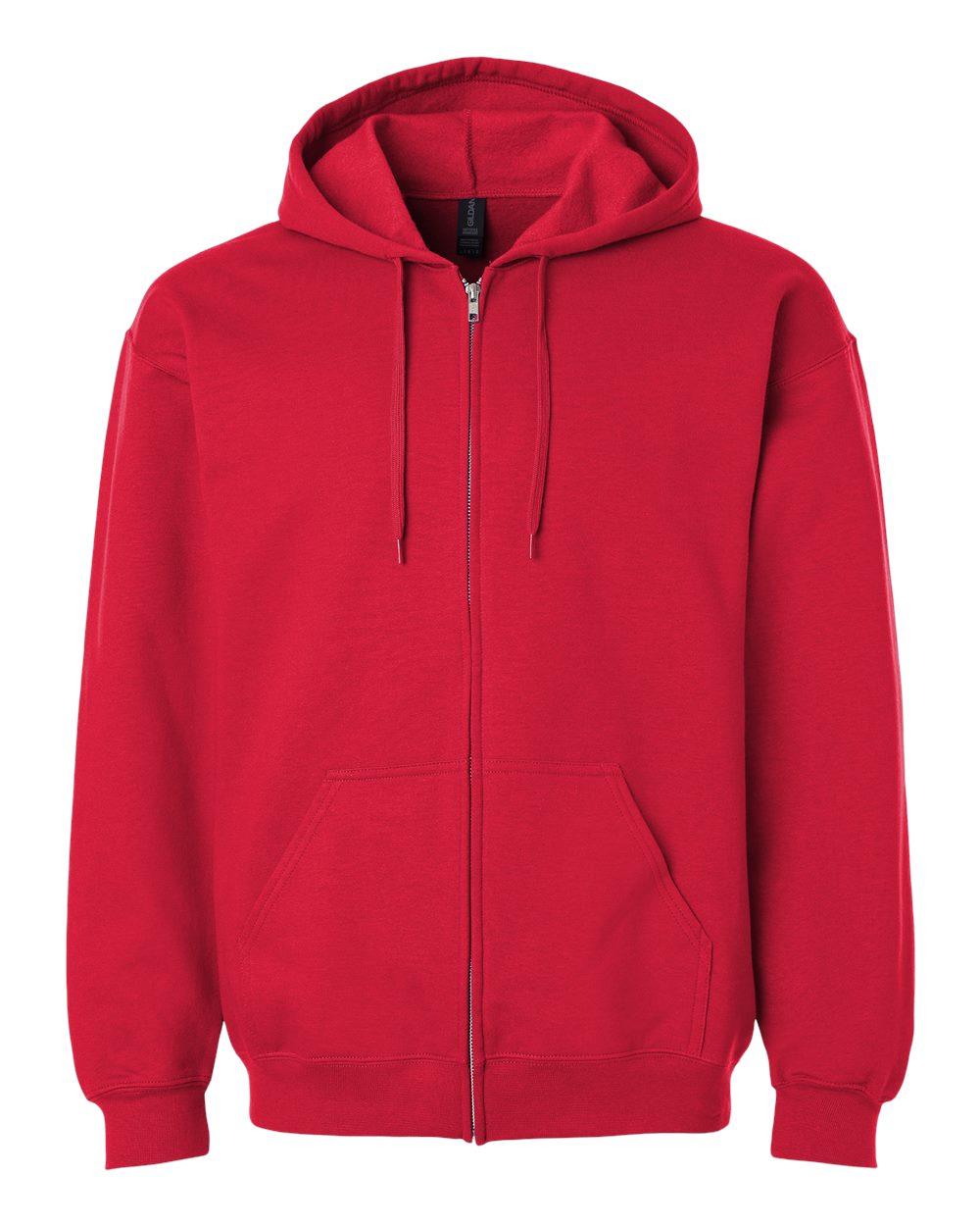 Gildan Unisex Softstyle® Midweight Full-Zip Hooded Sweatshirt. SF600 - Red
