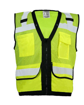 Kishigo Unisex Economy Surveyors Vest. S5008Z - Lime