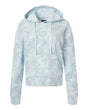MV Sport Women's Maddie Floral Print Hooded Sweatshirt. W24105 - Arctic Blue