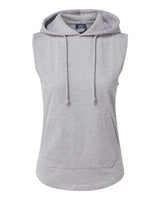 MV Sport Women's Kinsley Sleeveless Hooded Sweatshirt. W24131 - Heather Grey
