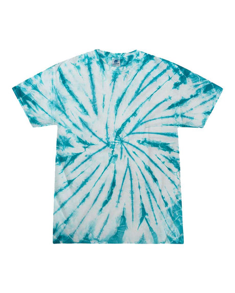Colortone Youth Multi-Color Tie-Dyed T-Shirt. 1000Y - White/ Turquoise