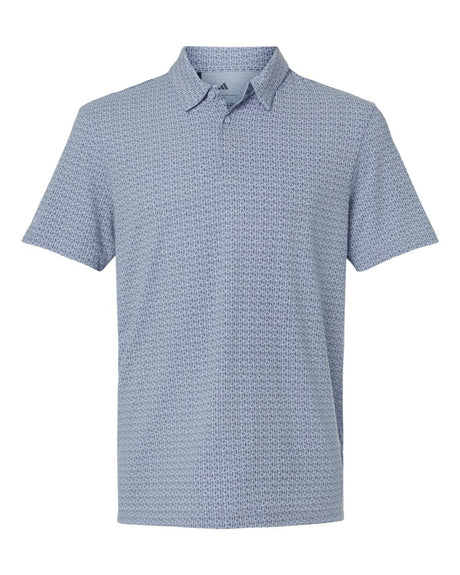 Adidas Men's Blended Printed Polo. A702 - Blue Dawn Melange