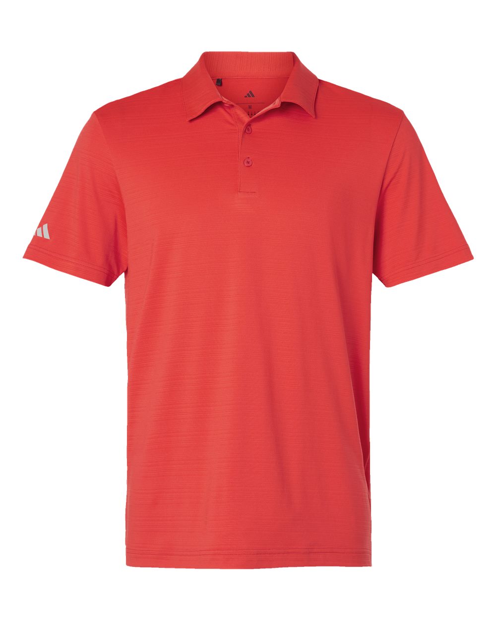 Adidas Men's Textured Stripe Polo. A704 - Bright Red