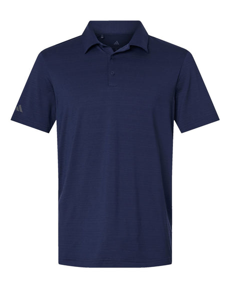 Adidas Men's Textured Stripe Polo. A704 - Dark Blue