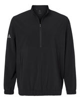 Adidas Men's Stretch Woven Half-Zip Pullover. A705 - Black