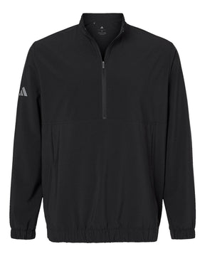 Adidas Men's Stretch Woven Half-Zip Pullover. A705 - Black