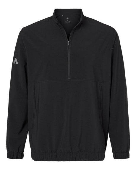 Adidas Men's Stretch Woven Half-Zip Pullover. A705 - Black
