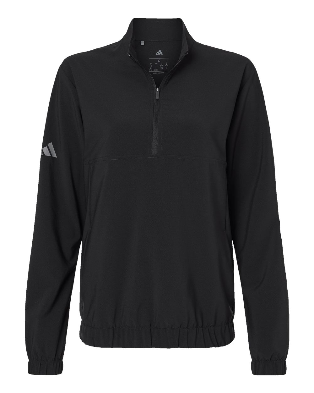 Adidas Women's Stretch Woven Half-Zip Pullover. A706 - Black