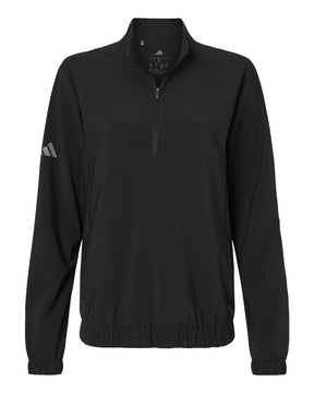Adidas Women's Stretch Woven Half-Zip Pullover. A706 - Black