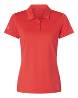 Adidas Women's Textured Stripe Polo. A707 - Bright Red