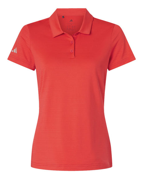 Adidas Women's Textured Stripe Polo. A707 - Bright Red