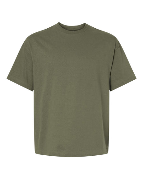 Hanes Unisex Beefy-T® Retro Street T-Shirt. 5180R - Fatigue Green