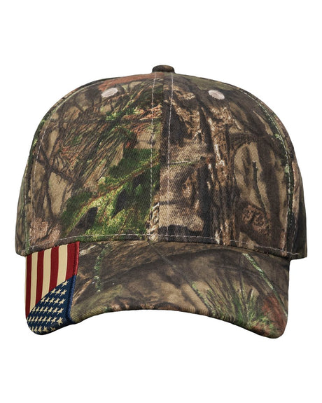 Kati Camo Woven USA Flag Cap. LC350 - Xtra/ USA Flag