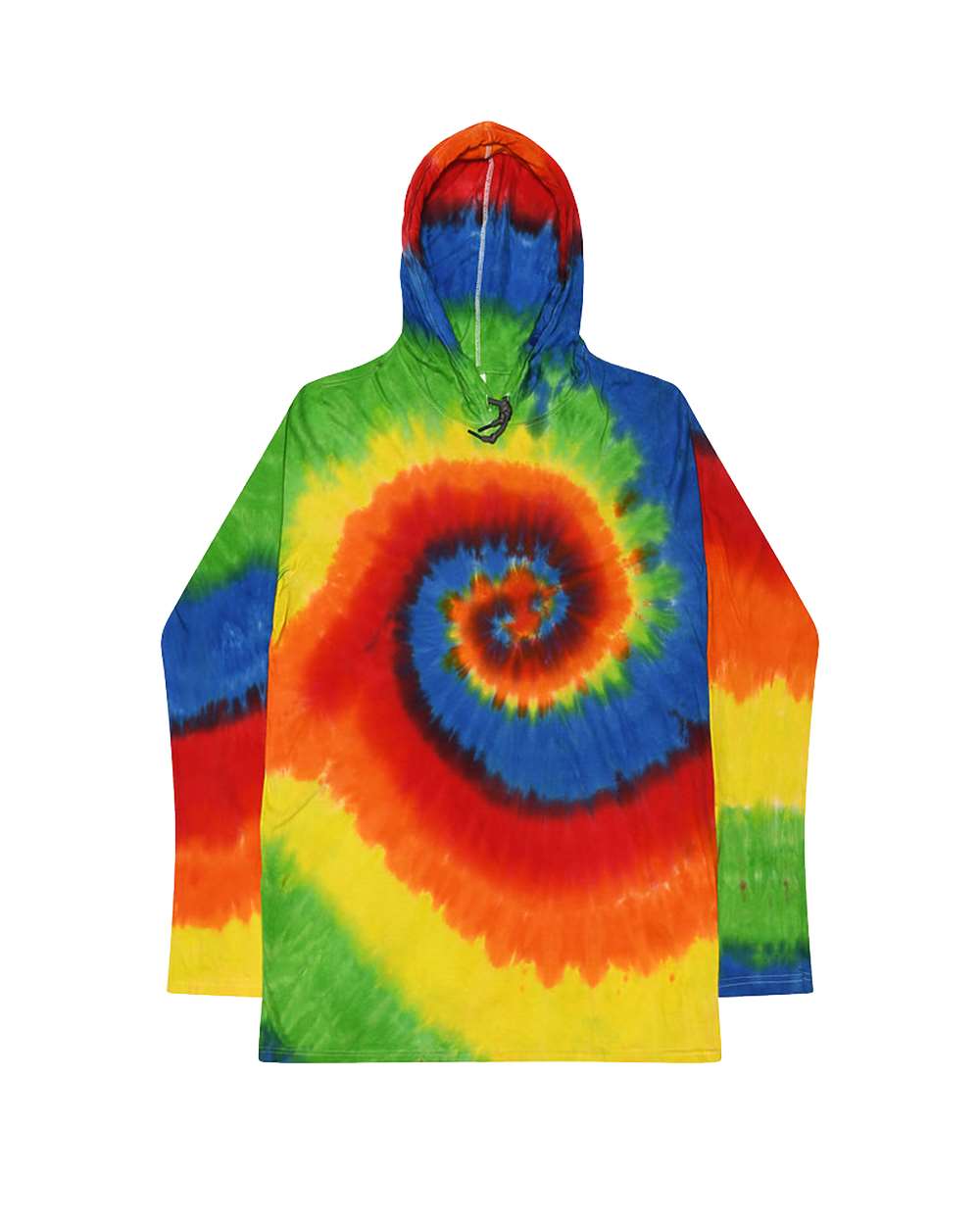 Colortone Unisex Tie-Dyed Hooded Long Sleeve T-Shirt. 2777 - Moondance Red
