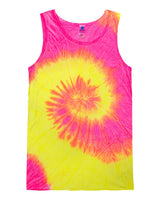 Colortone Unisex Tie-Dyed Tank Top. 3500 - Fluorescent Swirl