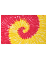 Colortone Beach Towel. 7000 - Spiral Yellow/ Pink