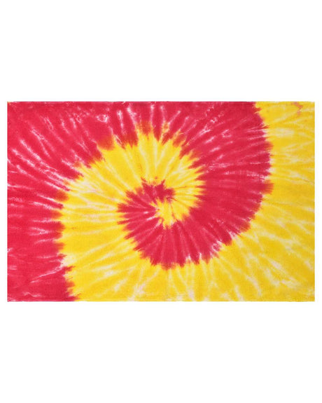 Colortone Beach Towel. 7000 - Spiral Yellow/ Pink