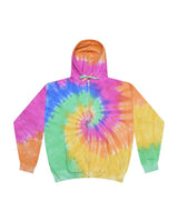 Colortone Unisex Tie-Dyed Full-Zip Hooded Sweatshirt. 8888 - Eternity