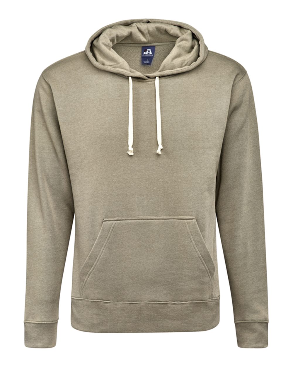 J. America Men's Triblend Fleece Hooded Sweatshirt. 8871 - Desert Triblend