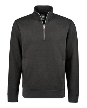 J. America Unisex BTB Fleece Quarter-Zip Sweatshirt. 8722 - Black