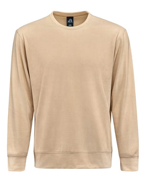 J. America Unisex Element Fleece Crewneck Sweatshirt. 8761 - Almond