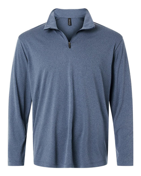AllPro Men's Pro-Lock Performance Quarter-Zip Pullover. 41870 - Heather Navy