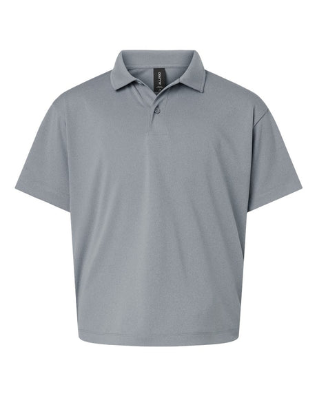 AllPro Youth Pro-Lock Performance Polo. 41800Y - Heather Steel