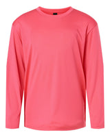 AllPro Youth Pro-Lock Performance Long Sleeve T-Shirt. 48400Y - Bright Pink
