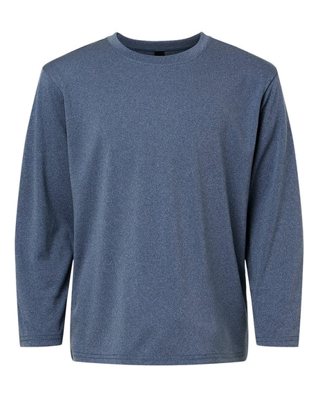 AllPro Youth Pro-Lock Performance Long Sleeve T-Shirt. 48400Y - Heather Navy