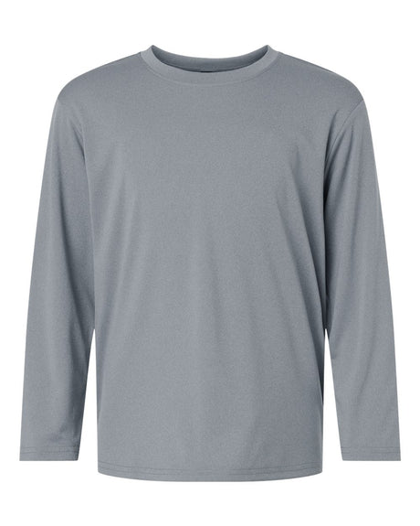 AllPro Youth Pro-Lock Performance Long Sleeve T-Shirt. 48400Y - Heather Steel