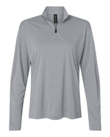 AllPro Women's Pro-Lock Performance Quarter-Zip Pullover. 41870L - Heather Steel