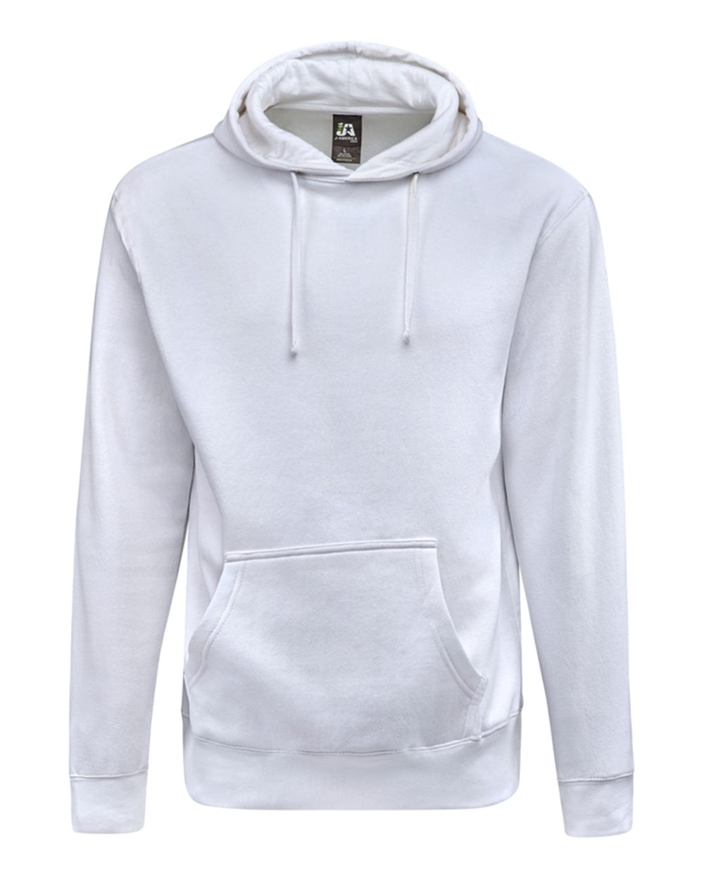 J. America Unisex BTB Fleece Hooded Sweatshirt. 8720 - White