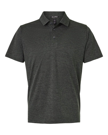 AllPro Men's Pro-Lock Performance Mélange Polo. 4HM00 - Black Melange