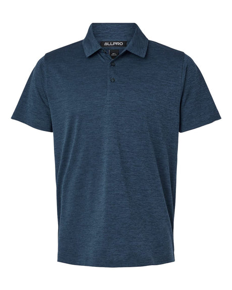 AllPro Men's Pro-Lock Performance Mélange Polo. 4HM00 - Navy Melange