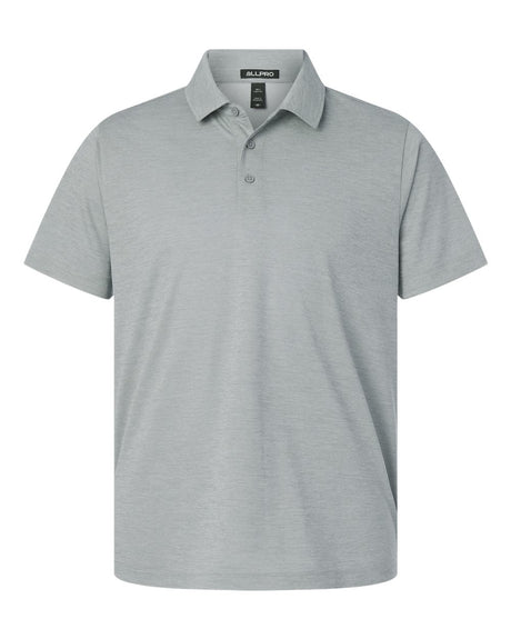 AllPro Men's Pro-Lock Performance Mélange Polo. 4HM00 - Silver Melange