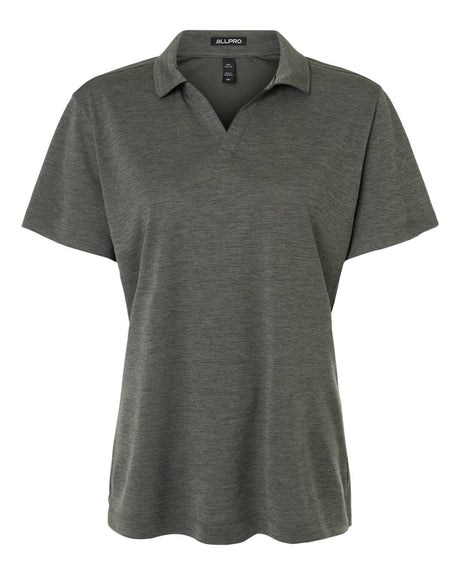 AllPro Women's Pro-Lock Performance Mélange Polo. 4HM00L - Charcoal Melange