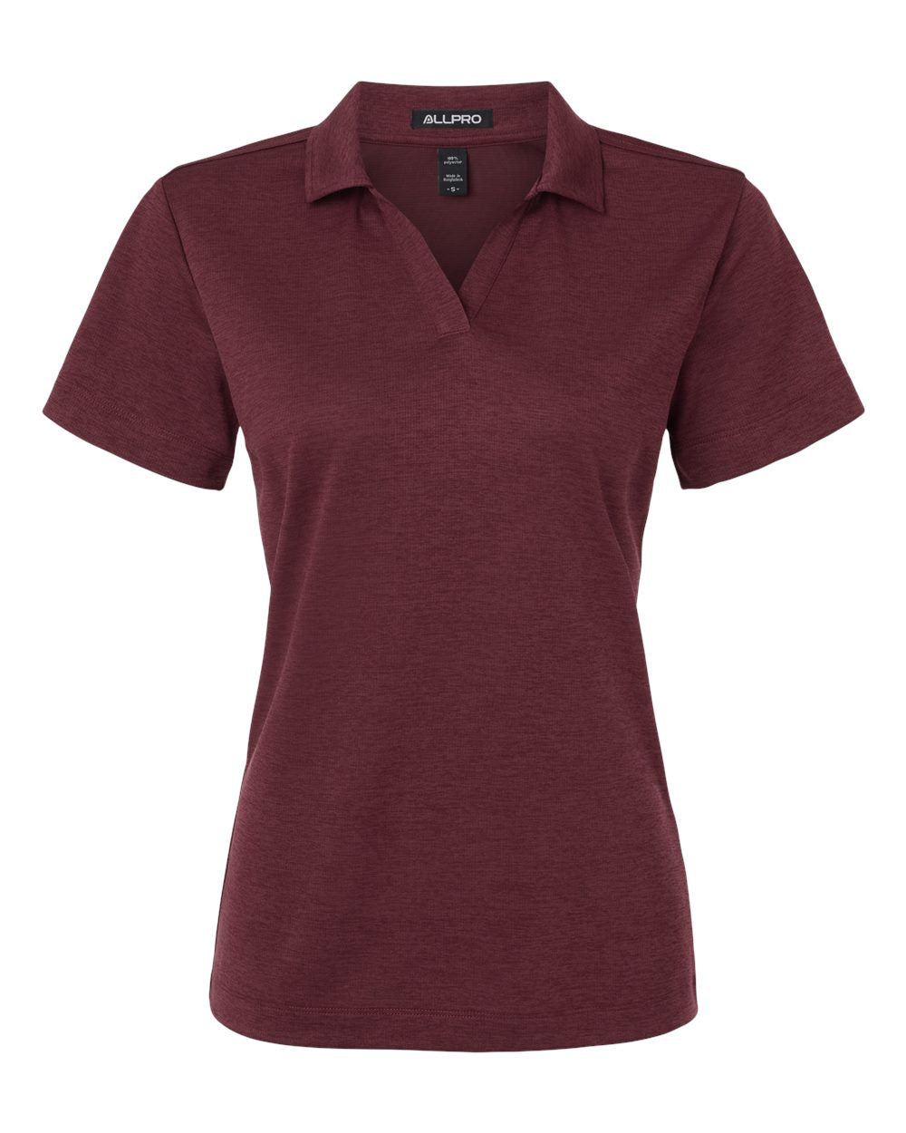 AllPro Women's Pro-Lock Performance Mélange Polo. 4HM00L - Maroon Melange
