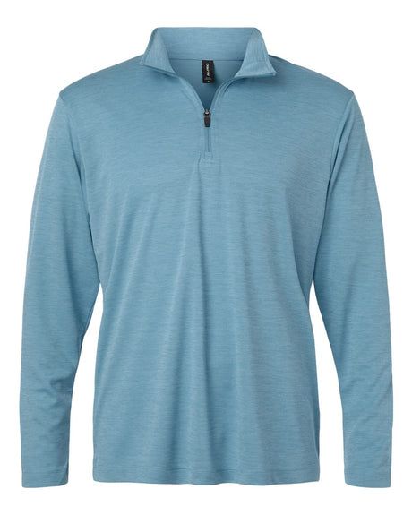 AllPro Men's Pro-Lock Performance Mélange Quarter-Zip Pullover. 4HM700 - Cloud Blue Melange
