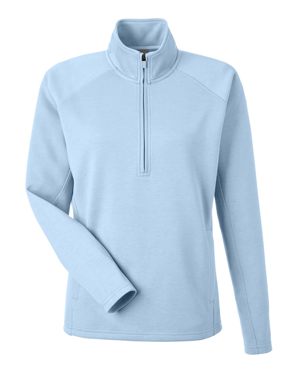 J. America Women's Apex Fleece Quarter-Zip Pullover. 8754 - Ice Blue