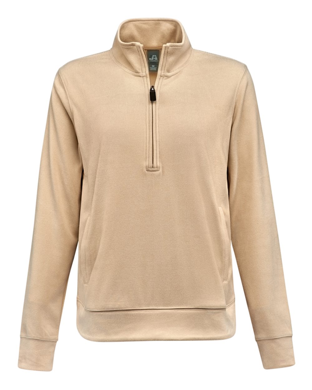 J. America Women's Element Fleece Quarter-Zip Sweatshirt. 8762 - Almond
