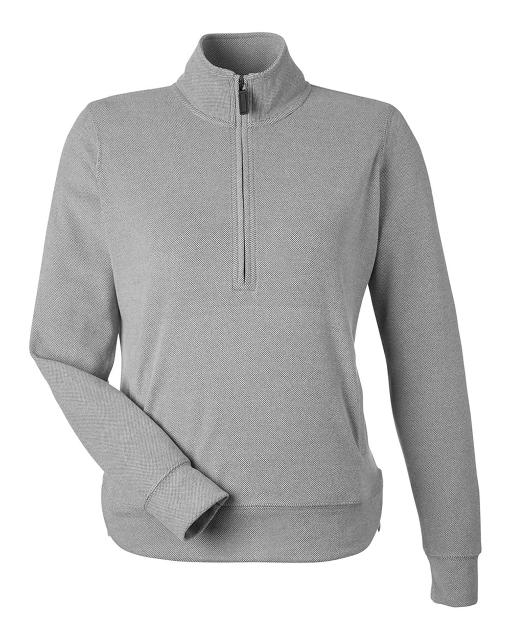 J. America Women's Element Fleece Quarter-Zip Sweatshirt. 8762 - Grey