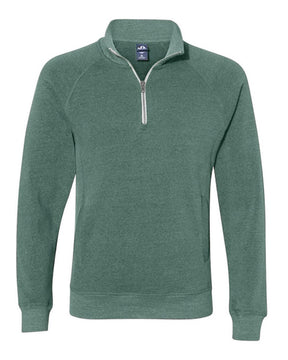 J. America Men's Triblend Quarter-Zip Sweatshirt. 8869 - Balsam Triblend