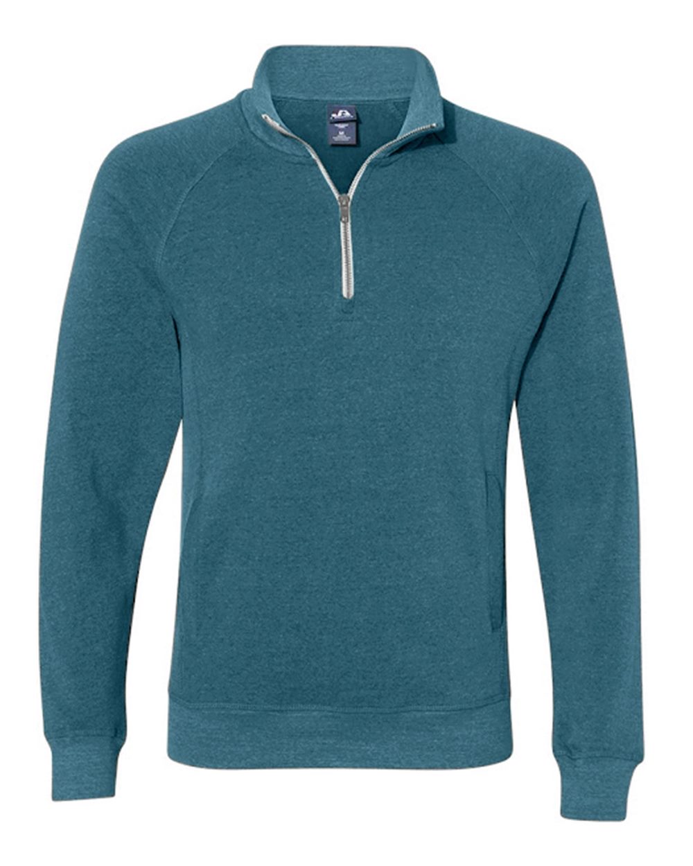 J. America Men's Triblend Quarter-Zip Sweatshirt. 8869 - Storm Triblend