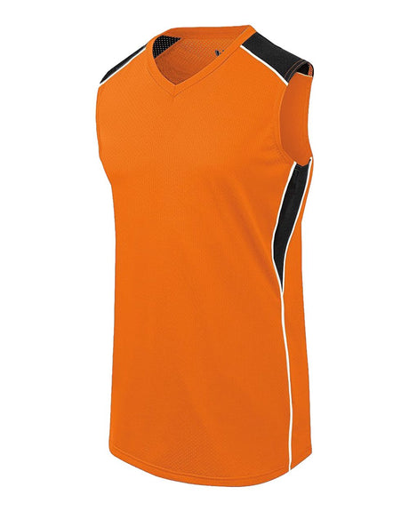 Augusta Sportswear Girls' Dynamite Jersey. 312163 - Orange/ Black/ White