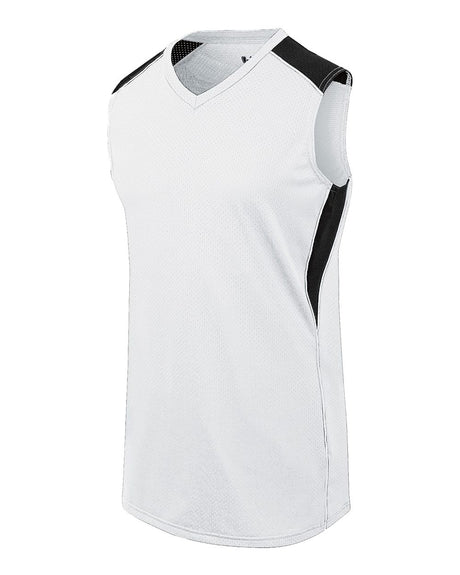 Augusta Sportswear Girls' Dynamite Jersey. 312163 - White/ Black/ White