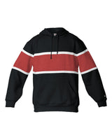 Badger Unisex United Athletic Fleece Hooded Sweatshirt. 1282 - Black/ Red/ White