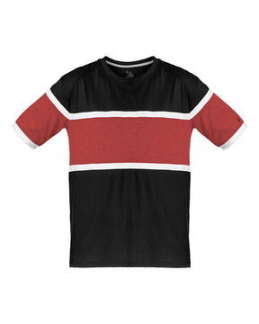 Badger Unisex United T-Shirt. 4980 - Black/ Red/ White