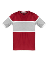 Badger Unisex United T-Shirt. 4980 - Red/ Oxford/ White